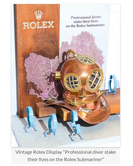 RARE Authentic Rolex diving helmet display 1970s for